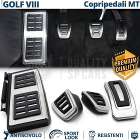 COUVRE PÉDALES Sport pour VW Golf 8 Transmission MANUELLE | Aluminium et Caoutchouc Antidérapant