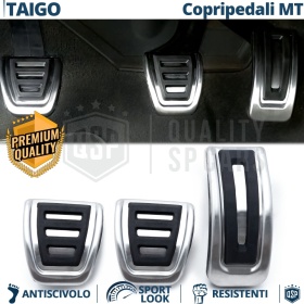 COUVRE PÉDALES Sport pour VW Taigo Transmission MANUELLE | Aluminium et Caoutchouc Antidérapant