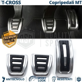 CUBRE PEDALES Deportivos para VW T-Cross Cambio MANUAL | Pedales de Aluminio y Goma Antideslizante CUBRE PEDALES Deportivos para VW T-Cross Cambio MANUAL | Pedales de Aluminio y Goma Antideslizante