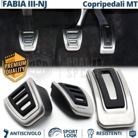 Car PEDAL Covers for Skoda Fabia 3 NJ MANUAL Transmission | Aluminum and Non-slip Rubber Sports Pedals Car PEDAL Covers for Skoda Fabia 3 NJ MANUAL Transmission | Aluminum and Non-slip Rubber Sports Pedals