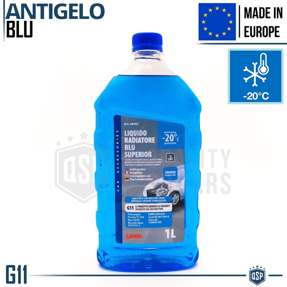 1 Líquido Anticongelantes G11 1.000 ml Azul Superior, Recarga | HECHO EN EUROPA