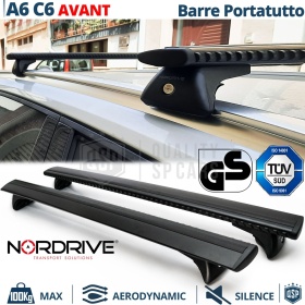 Barras de Techo para Audi A6 C6 Avant NORDRIVE Evos Silenzio Negro | Máx. 100 kg. GS-TÜV