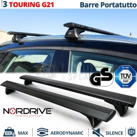 Barras de Techo para Bmw Serie 3 G21 NORDRIVE Evos Silenzio Negro | Máx. 100 kg. GS-TÜV