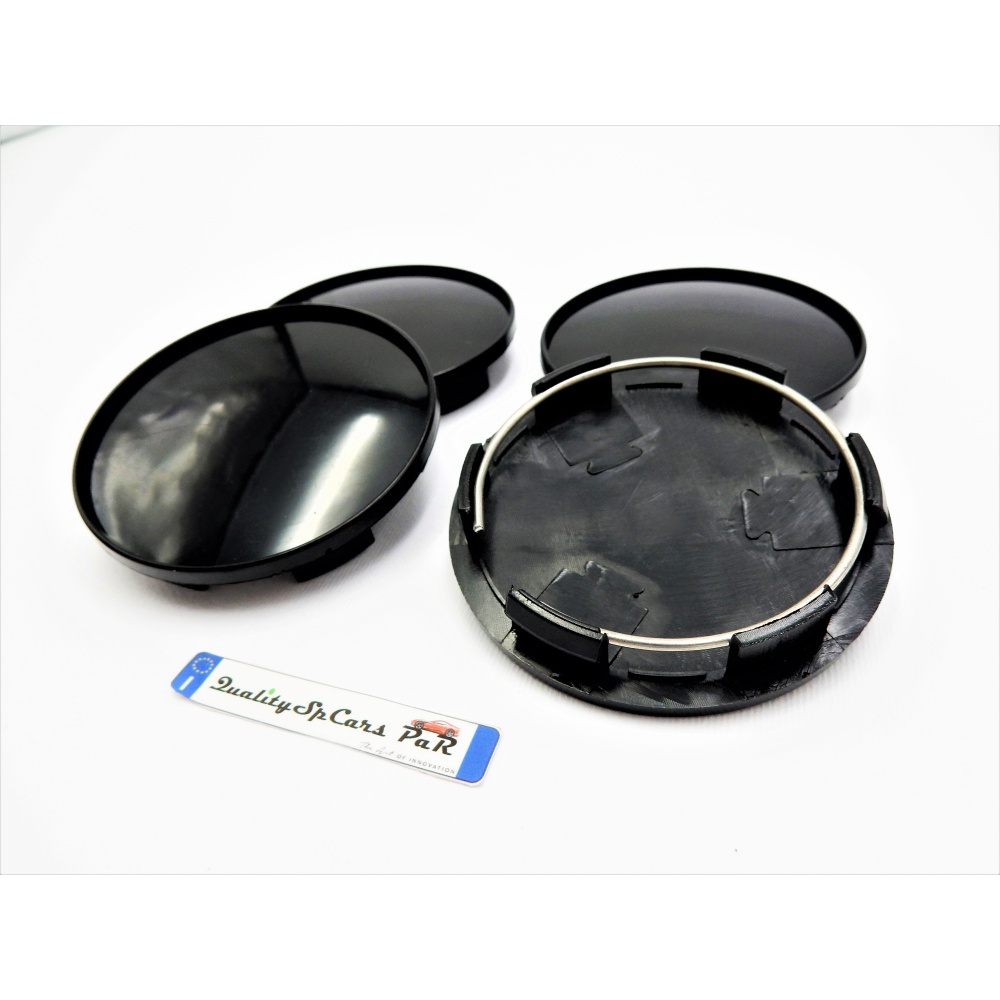 X4 TAPAS, tapabujes PARA centro de llantas de aleación 68MM "NO BMW" de ABS negro de Calidad X4 TAPAS, tapabujes PARA centro de llantas de aleación 68MM "NO BMW" de ABS negro de Calidad