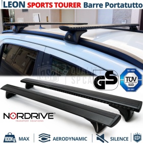 Barras de Techo para Cupra Leon Sportstourer NORDRIVE Evos Silenzio Negro | Máx. 100 kg. GS-TÜV