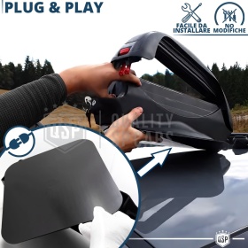 PORTAESQUÍS MAGNÉTICO Coche Universal NORDRIVE en Aluminio NEGRO Aprobado TÜV | 3 Pares de Esquís - 2 Snowboards