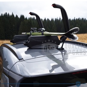 PORTAESQUÍS MAGNÉTICO Coche Universal NORDRIVE en Aluminio NEGRO Aprobado TÜV | 3 Pares de Esquís - 2 Snowboards