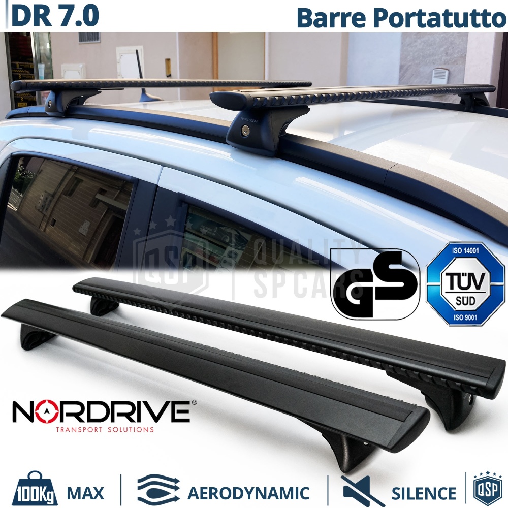 Barras de Techo para Dr 7.0 NORDRIVE Evos Silenzio Negro | Máx. 100 kg. GS-TÜV