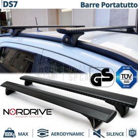 Barras de Techo para Citroen DS7 NORDRIVE Evos Silenzio Negro | Máx. 100 kg. GS-TÜV