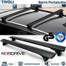Barras de Techo para Ssangyong Tivoli NORDRIVE Evos Silenzio Negro | Máx. 100 kg. GS-TÜV