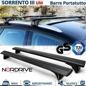 Barras de Techo para Kia Sorento 3 UM NORDRIVE Evos Silenzio Negro | Máx. 100 kg. GS-TÜV