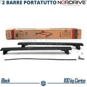 Barras de Techo para Kia Sportage 3 NORDRIVE Evos Silenzio Negro | Máx. 100 kg. GS-TÜV