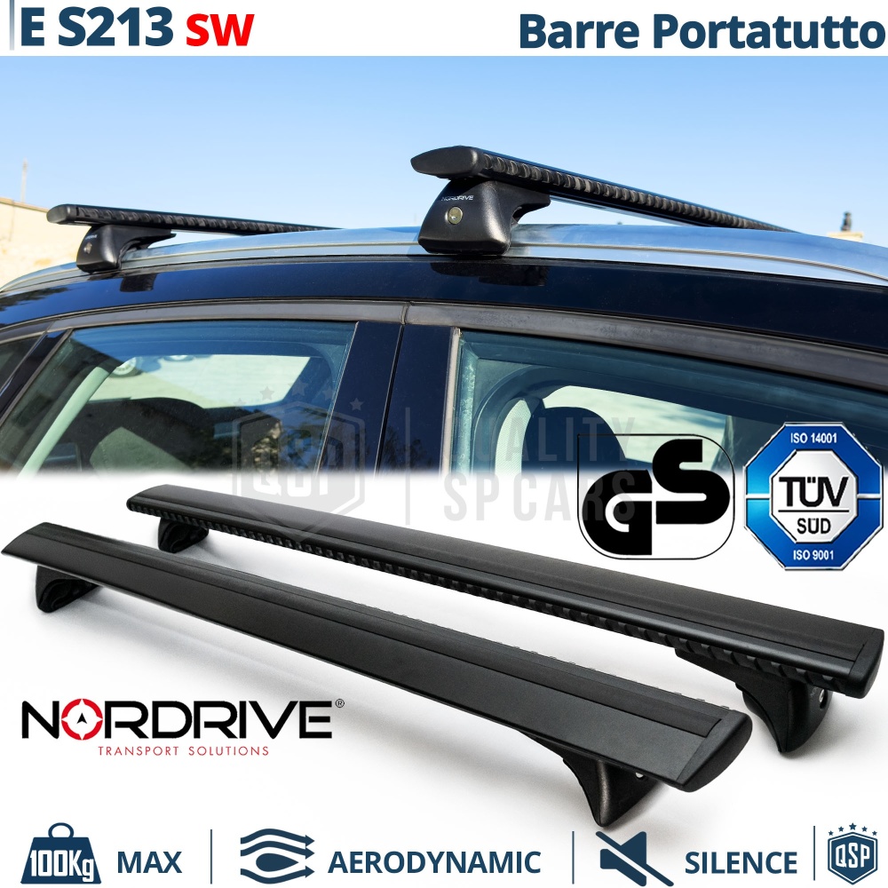 Barras de Techo para Mercedes Clase E S213 SW NORDRIVE Evos Silenzio | Máx. 100 kg. GS-TÜV