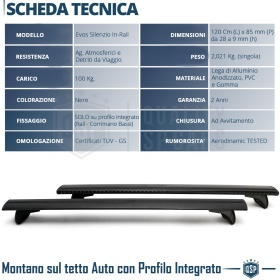 Barras de Techo para Mercedes GLA X156 NORDRIVE Evos Silenzio Negro | Máx. 100 kg. GS-TÜV