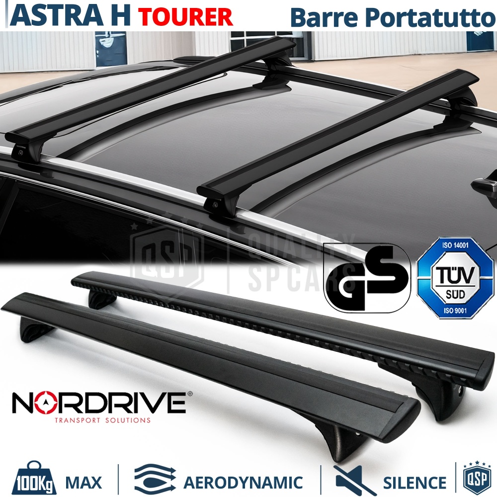 Barras de Techo para Opel Astra H Sports Tourer NORDRIVE Evos Silenzio | Máx. 100 kg. GS-TÜV