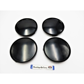 X4 TAPAS, tapabujes PARA centro de llantas de aleación 68MM "NO BMW" de ABS negro de Calidad