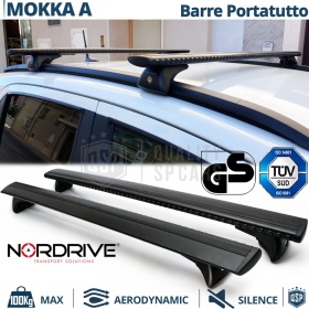 Barras de Techo para Opel Mokka A NORDRIVE Evos Silenzio Negro | Máx. 100 kg. GS-TÜV
