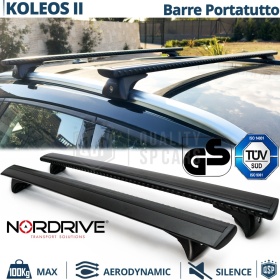 Barre Portatutto Per Renault Koleos 2 ORIGINALI Nordrive Evos Silenzio Nere | Max 100Kg. GS-TÜV
