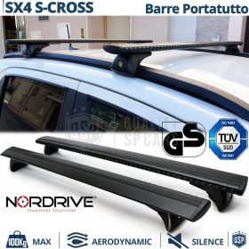 Barras de Techo para Suzuki SX4 S-Cross NORDRIVE Evos Silenzio Negro | Máx. 100 kg. GS-TÜV