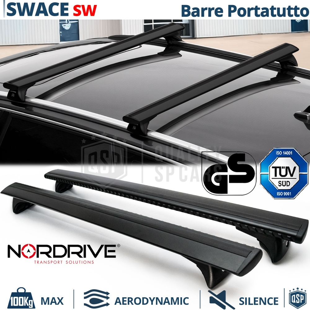 Car Roof Rack Bars for Suzuki Swace Station Wagon ORIGINAL Nordrive Evos Silenzio | Max 100Kg. GS-TÜV