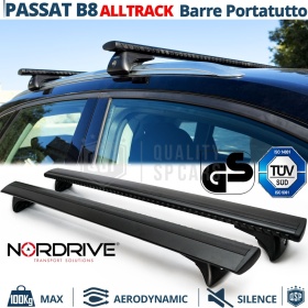 Barras de Techo para Vw Passat B8 Alltrack, Variant NORDRIVE Evos Silenzio | Máx. 100 kg. GS-TÜV