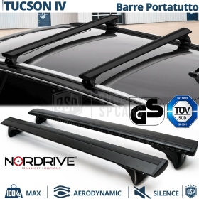 Barras de Techo para Hyundai Tucson 4 NORDRIVE Evos Silenzio Negro | Máx. 100 kg. GS-TÜV