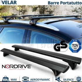 Barras de Techo para Range Rover Velar NORDRIVE Evos Silenzio Negro | Máx. 100 kg. GS-TÜV