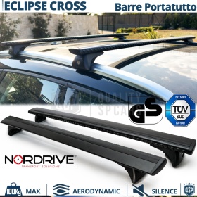 Barras de Techo para Mitsubishi Eclipse Cross NORDRIVE Evos Silenzio Negro | Máx. 100 kg. GS-TÜV
