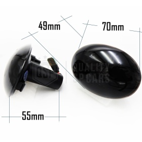 X2 Intermitentes LED Secuenciales para MINI Homologados, Lente Negra, CANBUS No Error