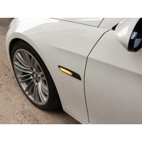 2 Intemitentes LED para BMW Serie 1 3 5 100% CANBUS Sin Errores Estructura en ABS Carbon + Lente Negra