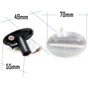 X2 Intermitentes LED Secuenciales para MINI Homologados, Lente Blanca, CANBUS No Error