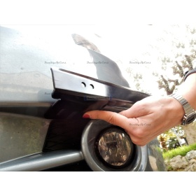Soporte de Matrícula Delantera para SSANGYONG, Kit de Reubicación Lateral, en Acero Negro Anodizado
