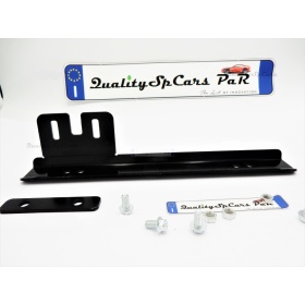 Soporte de Matrícula Delantera para SSANGYONG, Kit de Reubicación Lateral, en Acero Negro Anodizado