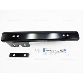 Soporte de Matrícula Delantera para SSANGYONG, Kit de Reubicación Lateral, en Acero Negro Anodizado