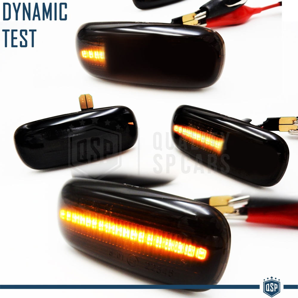 2 Sequential Dynamic LED Side Markers for AUDI E-Approved, Black Smoke Lens, Canbus No Error 2 Sequential Dynamic LED Side Markers for AUDI E-Approved, Black Smoke Lens, Canbus No Error