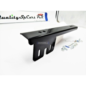 Soporte de Matrícula Delantera para Volkswagen, Kit de Reubicación Lateral, en Acero Negro Anodizado