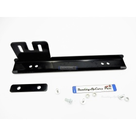 Soporte de Matrícula Delantera para Volkswagen, Kit de Reubicación Lateral, en Acero Negro Anodizado