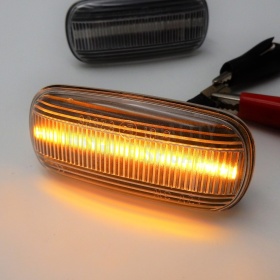 Sequential Dynamic LED Side Markers for AUDI Cars E-Approved, White Lens, Canbus No Error