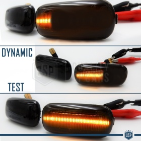 Sequential Dynamic LED Side Markers for AUDI Cars E-Approved, Black Smoked Lens, Canbus No Error