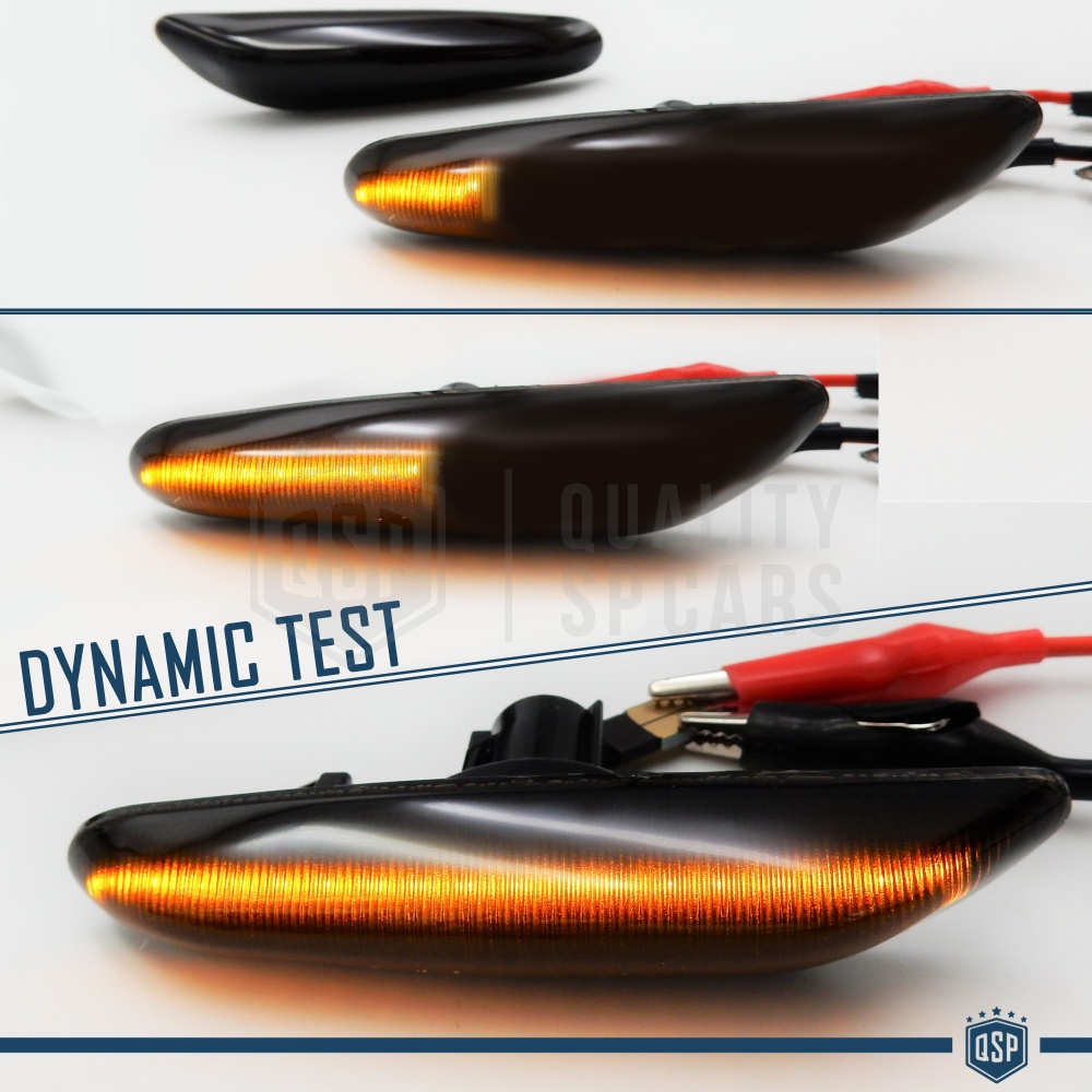 Intermitentes LED Secuenciales para BMW Coches Homologados, Lente Negra Oscura, CANBUS No Error Intermitentes LED Secuenciales para BMW Coches Homologados, Lente Negra Oscura, CANBUS No Error