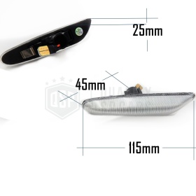 Intermitentes LED Secuenciales para BMW Coches Homologados, Lente Blanca, CANBUS No Error
