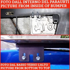 Soporte de Matrícula Delantera para Ford, Kit de Reubicación Lateral, en Acero Rojo Anodizado