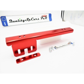 Soporte de Matrícula Delantera para Ford, Kit de Reubicación Lateral, en Acero Rojo Anodizado