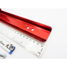Soporte de Matrícula Delantera para Ford, Kit de Reubicación Lateral, en Acero Rojo Anodizado