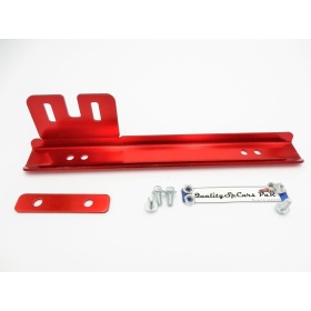 Soporte de Matrícula Delantera para Ford, Kit de Reubicación Lateral, en Acero Rojo Anodizado