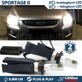 Kit LED H4 para KIA SPORTAGE 2 Luces de Cruce + Carretera | 6500K 8000LM CANbus