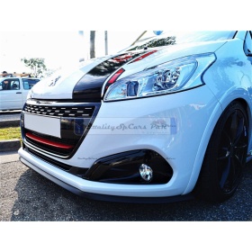 SPOILER Alerón Adhesivo PARA PEUGEOT 208-206-207, LABIO parachoques LIP o Faldones Laterales en EPDM NEGRO flexible