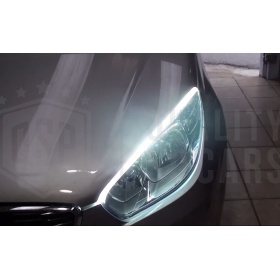 X2 Tiras LED Flexibles DRL, Luz de Día + Intermitentes Secuenciales, Canbus 60 CM
