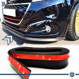 Klebender SPOILER FÜR PEUGEOT 308-306-307, Stoßstangenlippe oder Seitenschweller aus SCHWARZEM EPDM