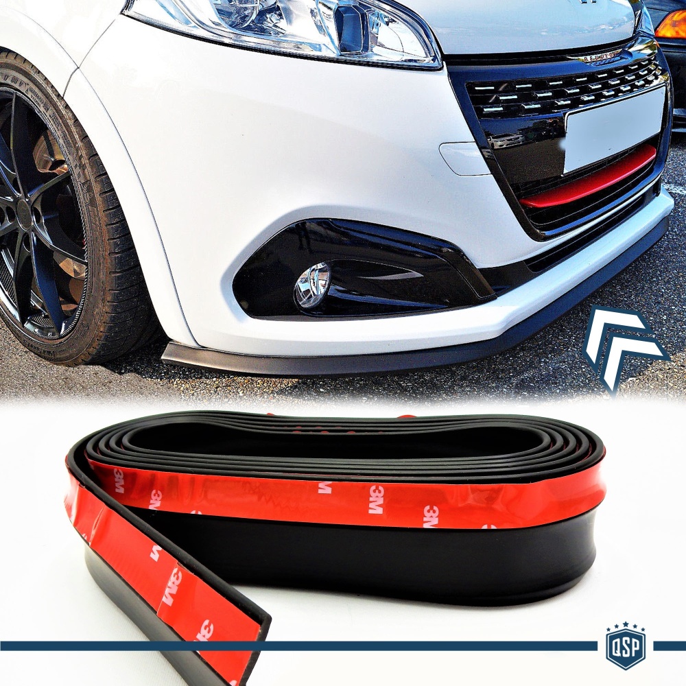 SPOILER Alerón Adhesivo PARA PEUGEOT SUV, LABIO parachoques LIP o Faldones Laterales en EPDM NEGRO flexible SPOILER Alerón Adhesivo PARA PEUGEOT SUV, LABIO parachoques LIP o Faldones Laterales en EPDM NEGRO flexible